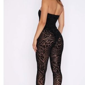 Lace whitefox jump suit size US M